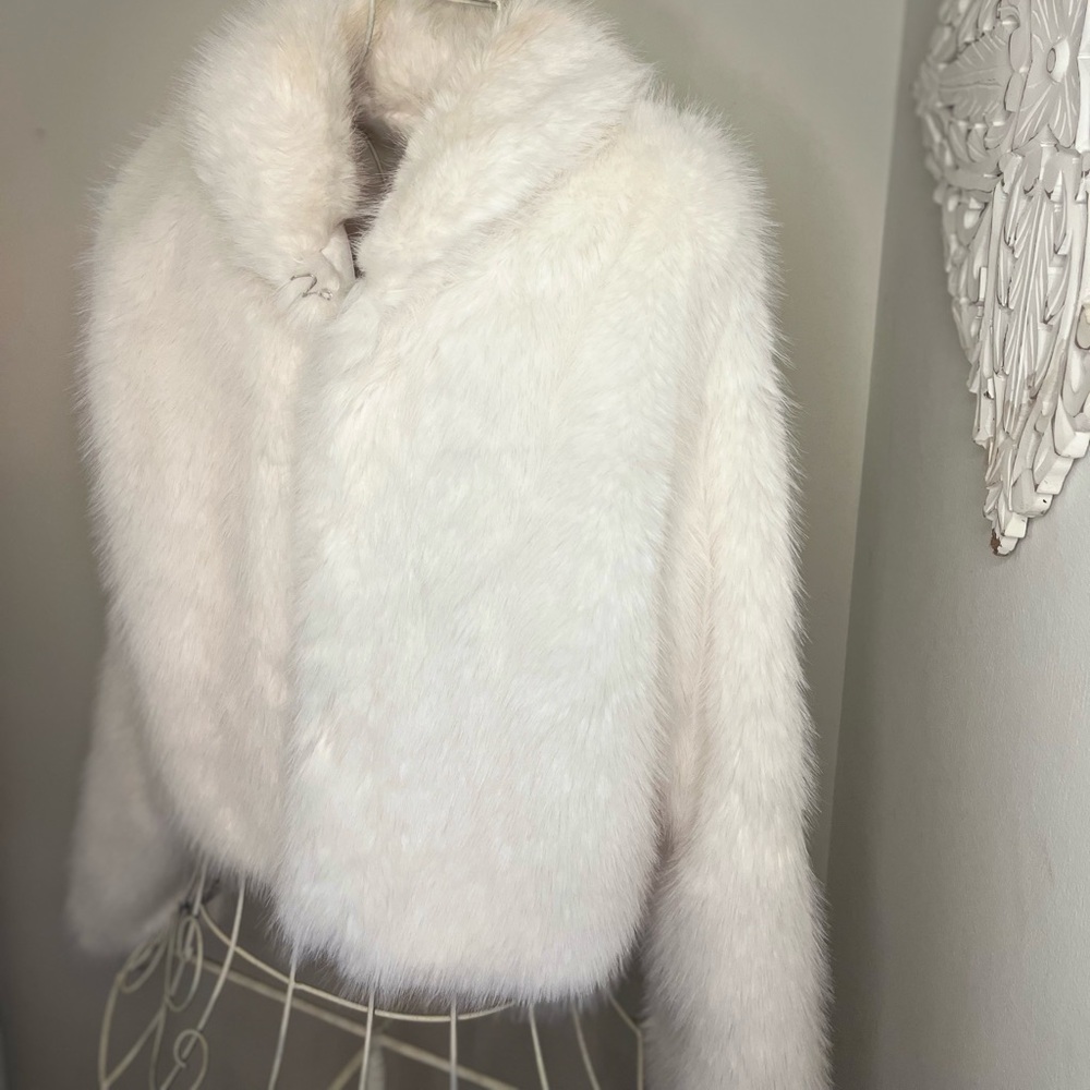 Altar’d State White Faux Fur Coat